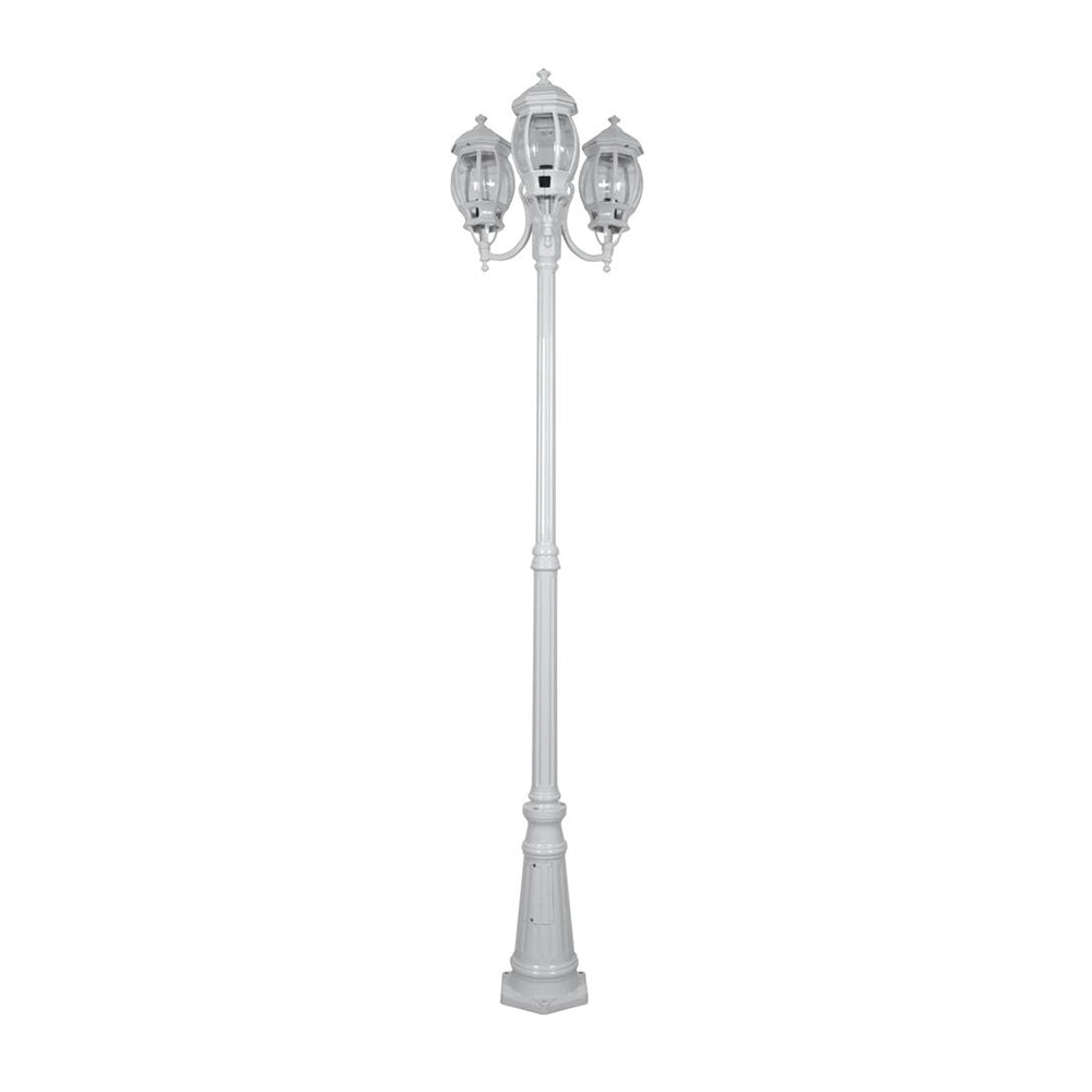 Buy Post Lights Australia Vienna Post 3 Lights H2370mm White Aluminium - 15979