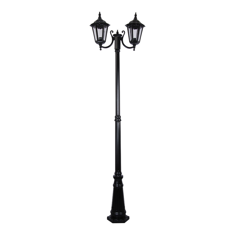 Buy Post Lights Australia Chester Post 2 Lights H2420mm Black Aluminium - 15051