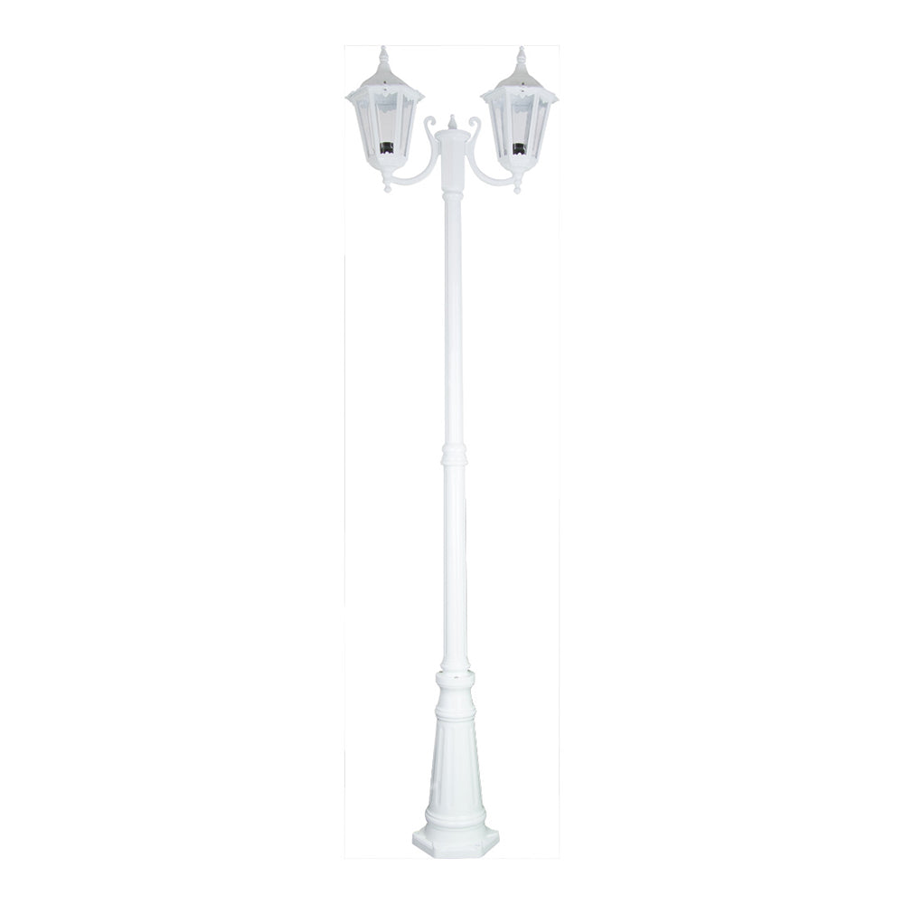 Buy Post Lights Australia Chester Post 2 Lights H2420mm White Aluminium - 15055