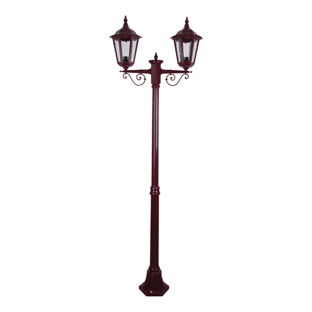 Buy Post Lights Australia Chester Post 2 Lights H2110mm Burgundy Aluminium - 15010