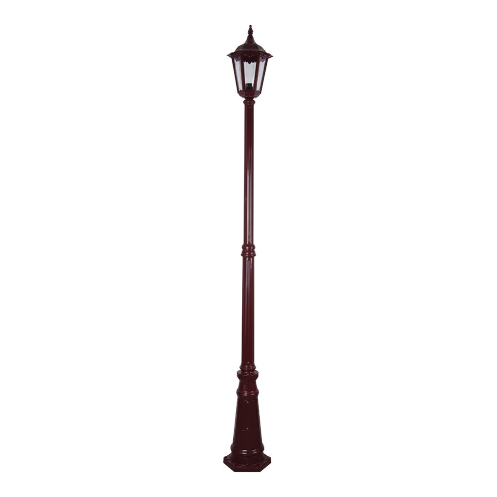 Buy Post Lights Australia Chester Post 2 Lights H2420mm Burgundy Aluminium - 15022