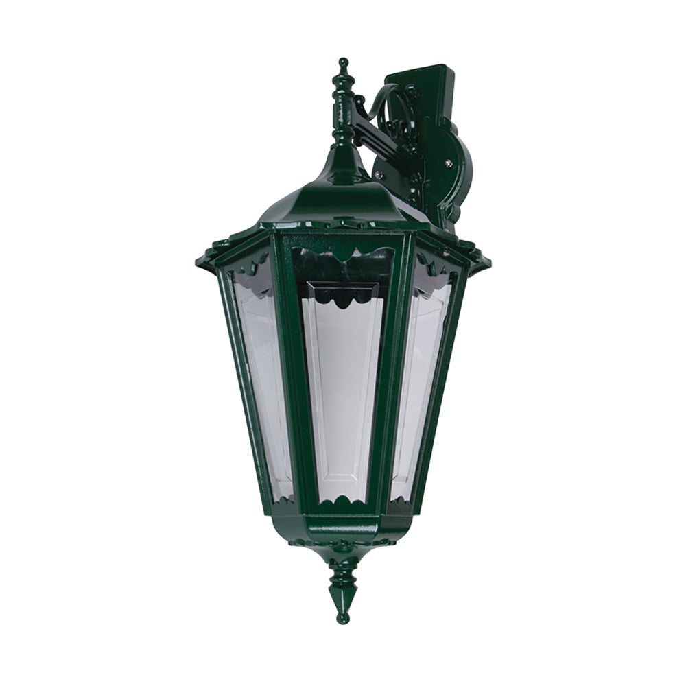 Buy Outdoor Wall Lanterns Australia Chester Outdoor Wall Lantern Down Bracket H575mm Green Aluminium - 15071