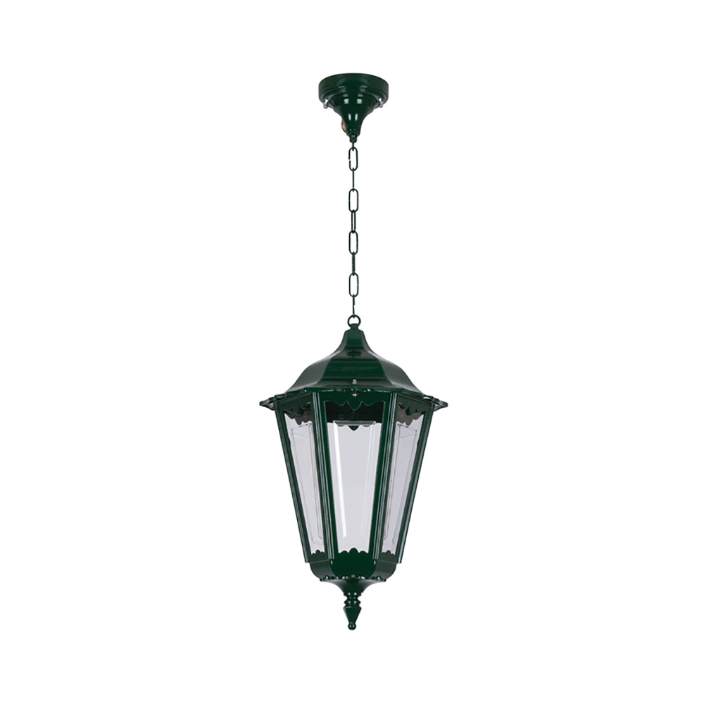 Buy Outdoor Pendant Lights Australia Chester Outdoor Pendant Light H770mm Green Aluminium - 15083