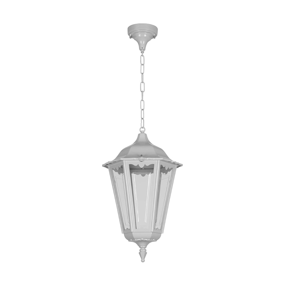 Buy Outdoor Pendant Lights Australia Chester Outdoor Pendant Light H770mm White Aluminium - 15085