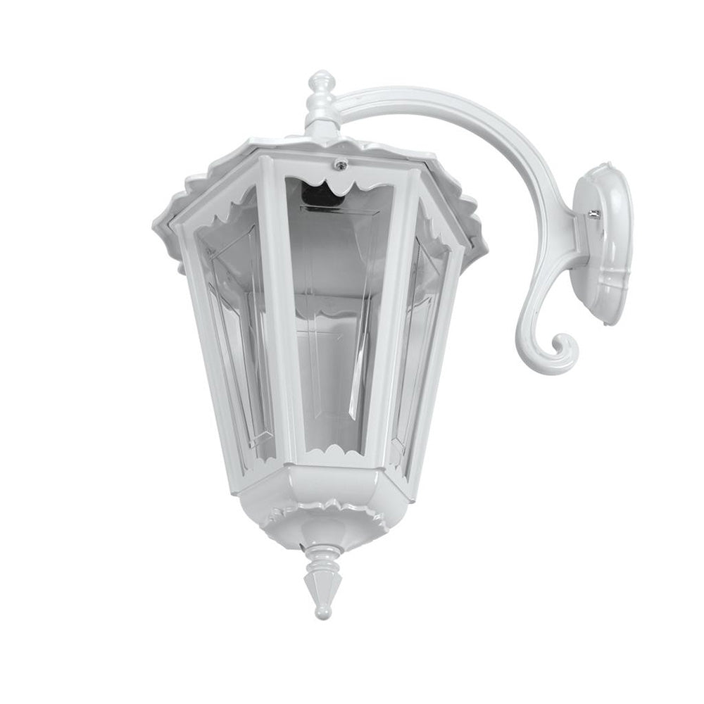 Buy Outdoor Wall Lanterns Australia Chester Outdoor Wall Lantern Down Bracket H655mm White Aluminium - 15107