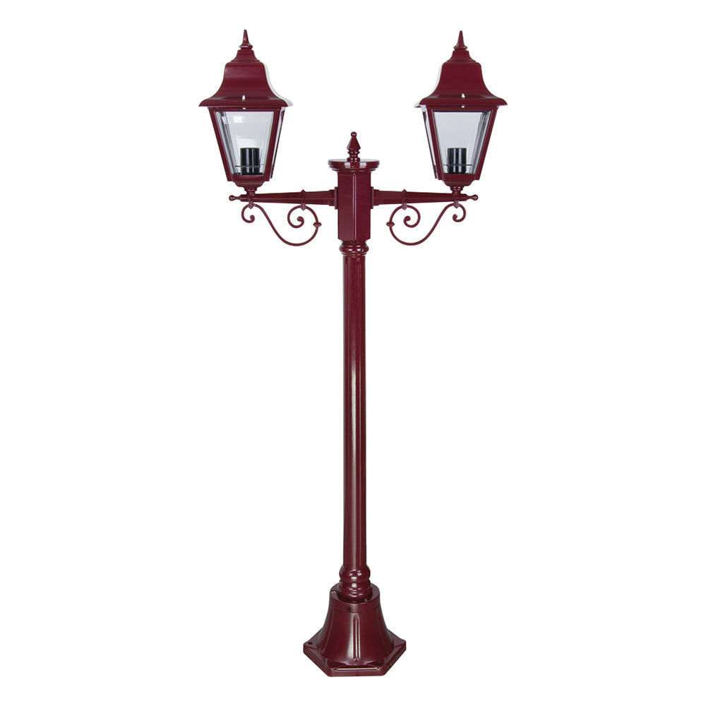Buy Post Lights Australia Paris Post 2 Lights H1380 Burgundy Aluminium - 15142