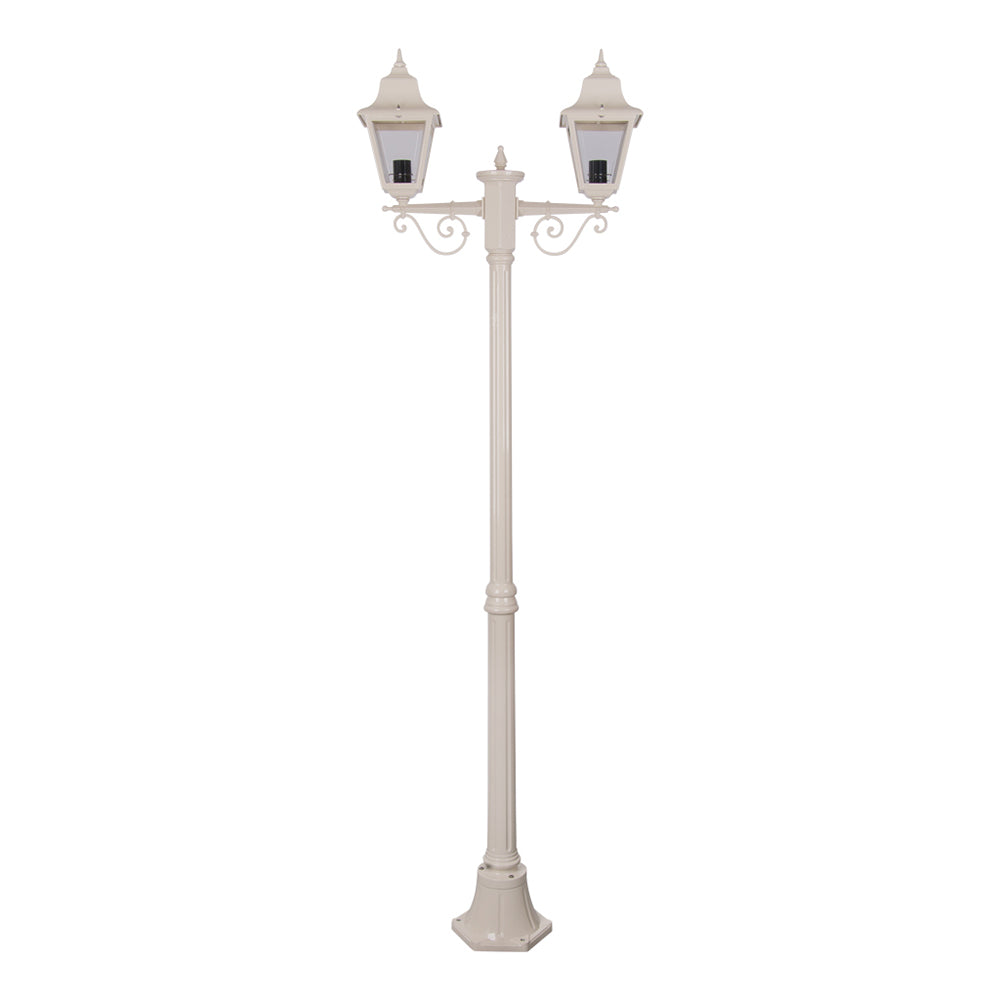 Buy Post Lights Australia Paris Post 2 Lights H2020mm Beige Aluminium - 15152