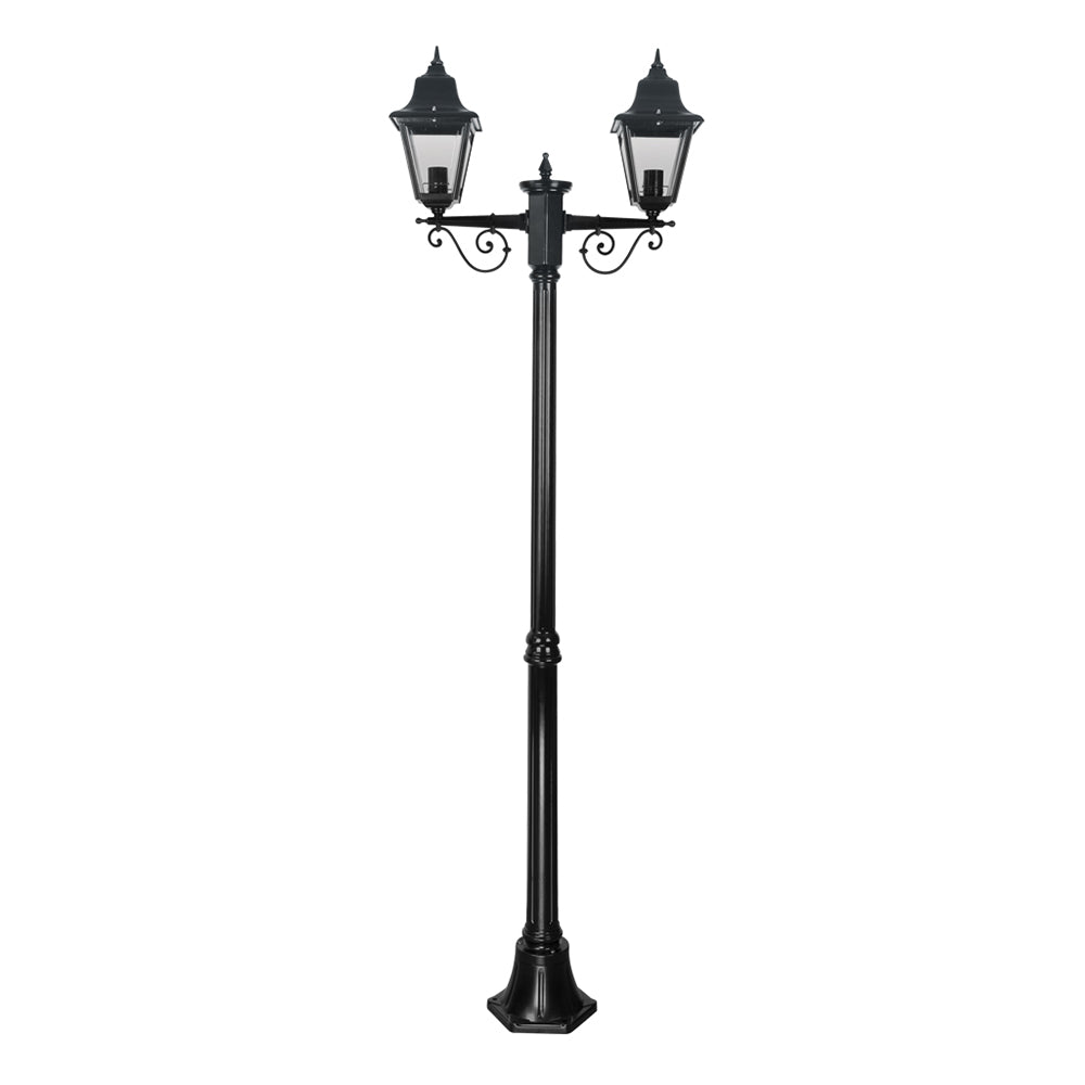 Paris Post 2 Lights H2020mm Black Aluminium - 15153