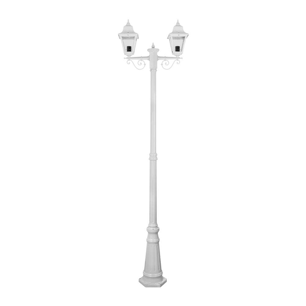 Buy Post Lights Australia Paris Post 2 Lights H2370mm White Aluminium - 15169