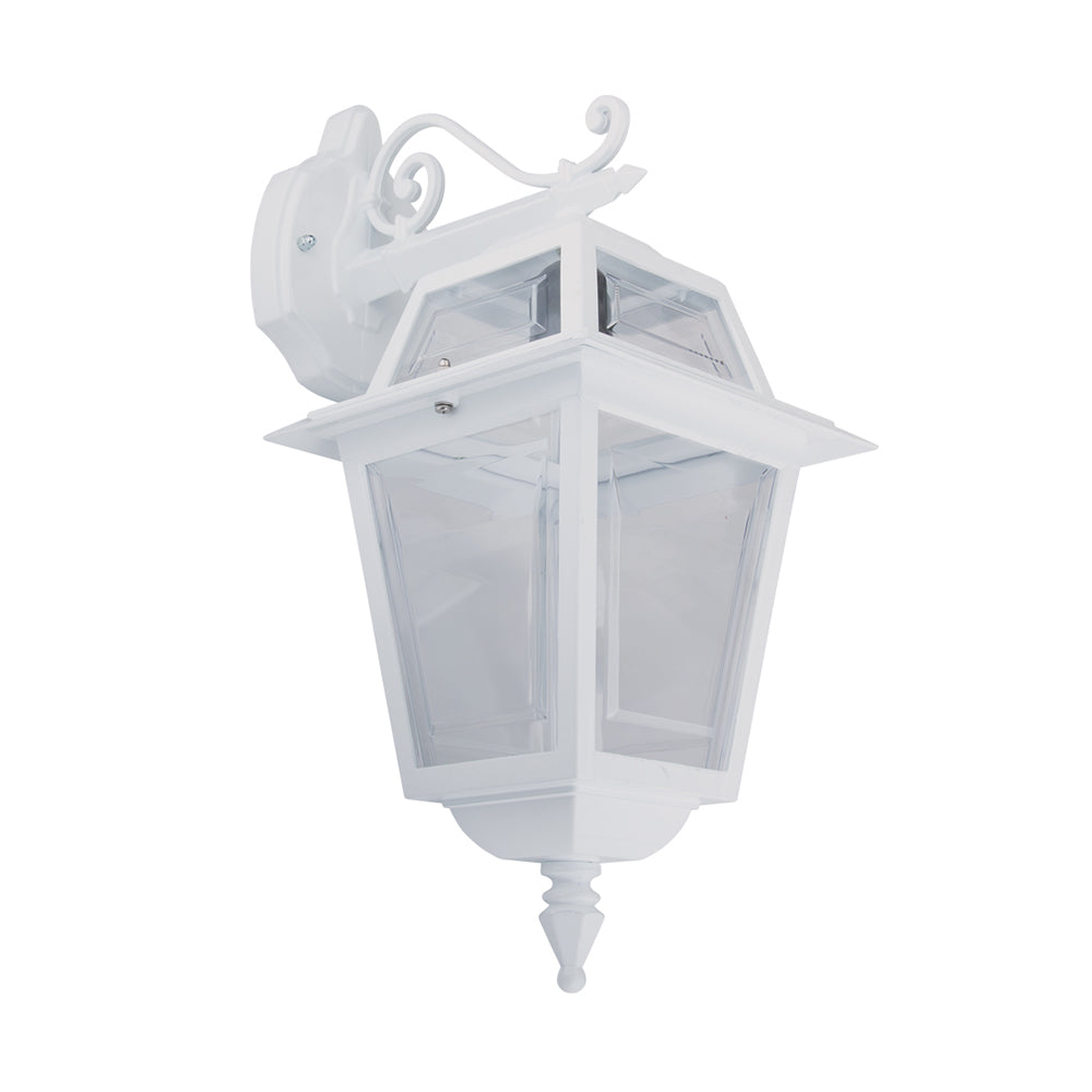 Buy Outdoor Wall Lanterns Australia Avignon Outdoor Wall Lantern Down Bracket H510mm White Aluminium - 15205