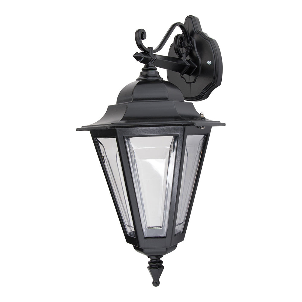 Buy Outdoor Wall Lanterns Australia Turin Outdoor Wall Lantern Down Bracket H520mm Black Aluminium - 15423