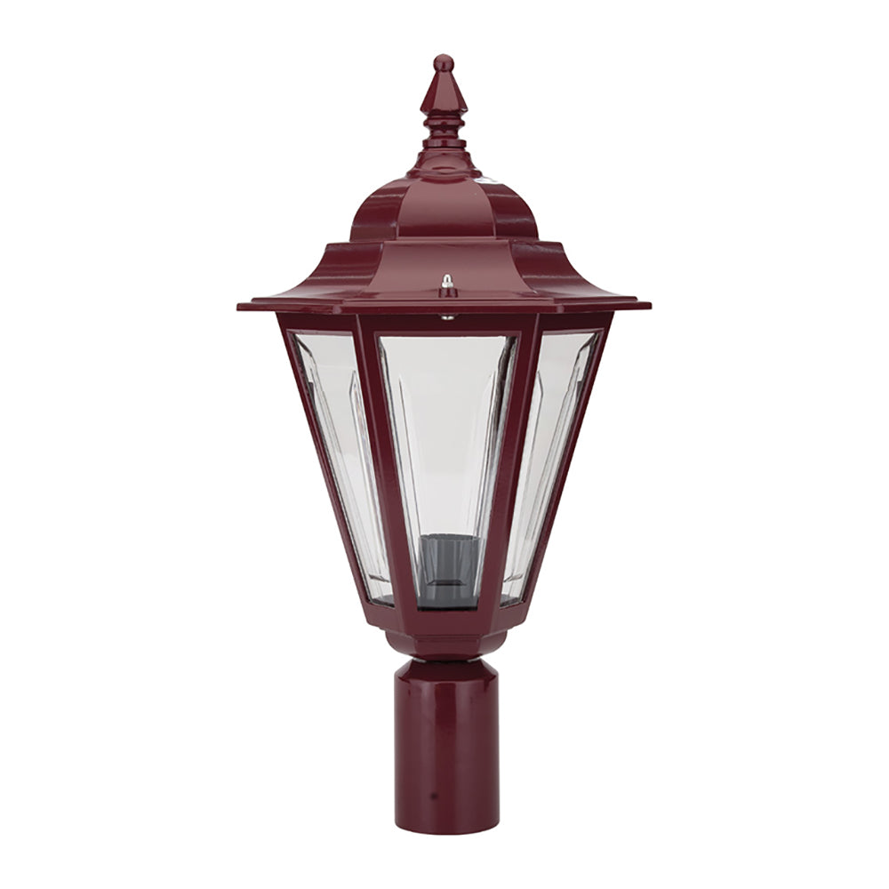 Turin Post Top H440mm Burgundy Aluminium - 15478