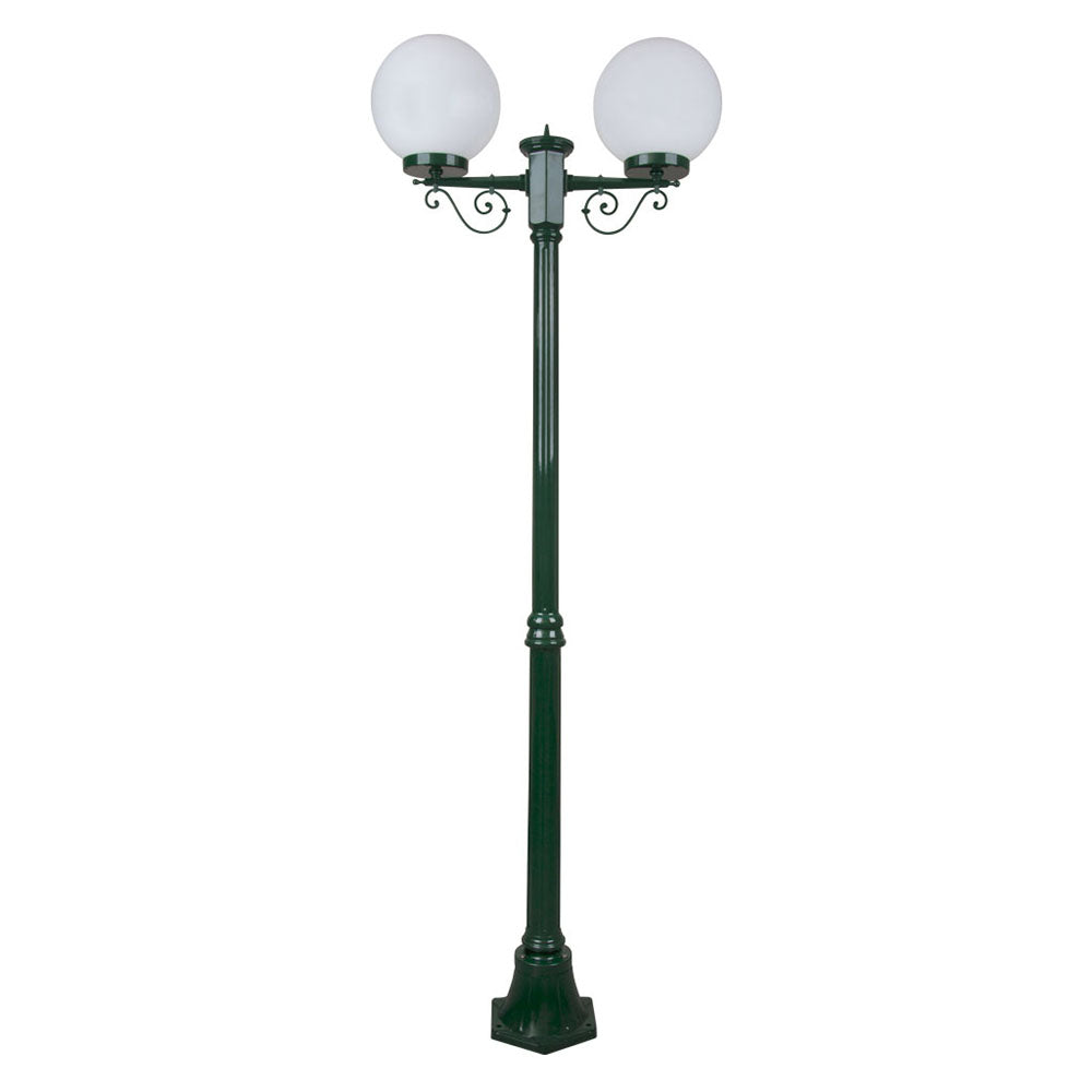 Buy Post Lights Australia Siena Post 2 Lights H2000mm W250mm Green Aluminium - 15653