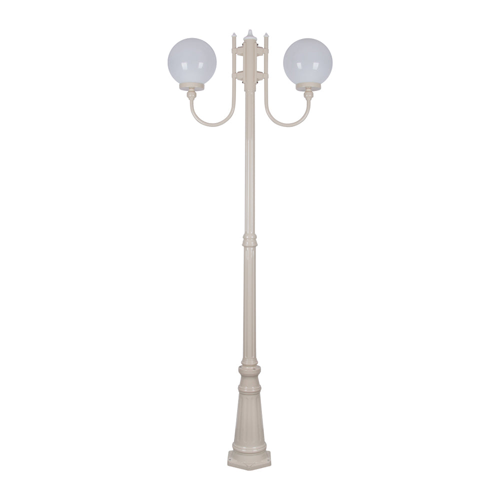Buy Post Lights Australia Lisbon Post 2 Lights Up Bracket H2250mm W250mm Beige Aluminium - 15734