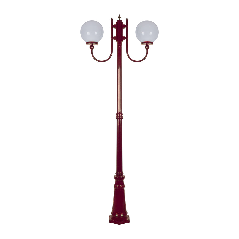 Buy Post Lights Australia Lisbon Post 2 Lights Up Bracket H2250mm W250mm Burgundy Aluminium - 15736