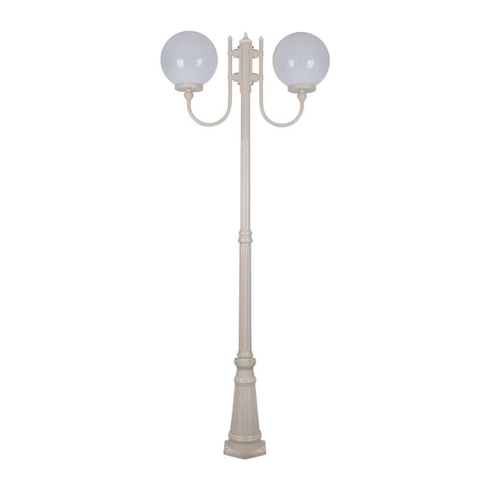 Buy Post Lights Australia Lisbon Post 2 Lights Up Bracket H2250mm W300mm Beige Aluminium - 15740