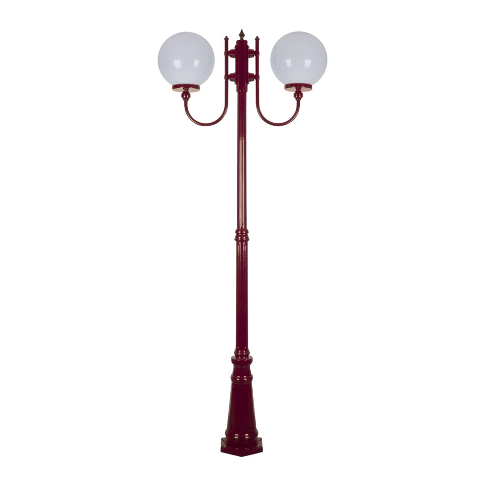 Buy Post Lights Australia Lisbon Post 2 Lights Up Bracket H2250mm W300mm Burgundy Aluminium - 15742