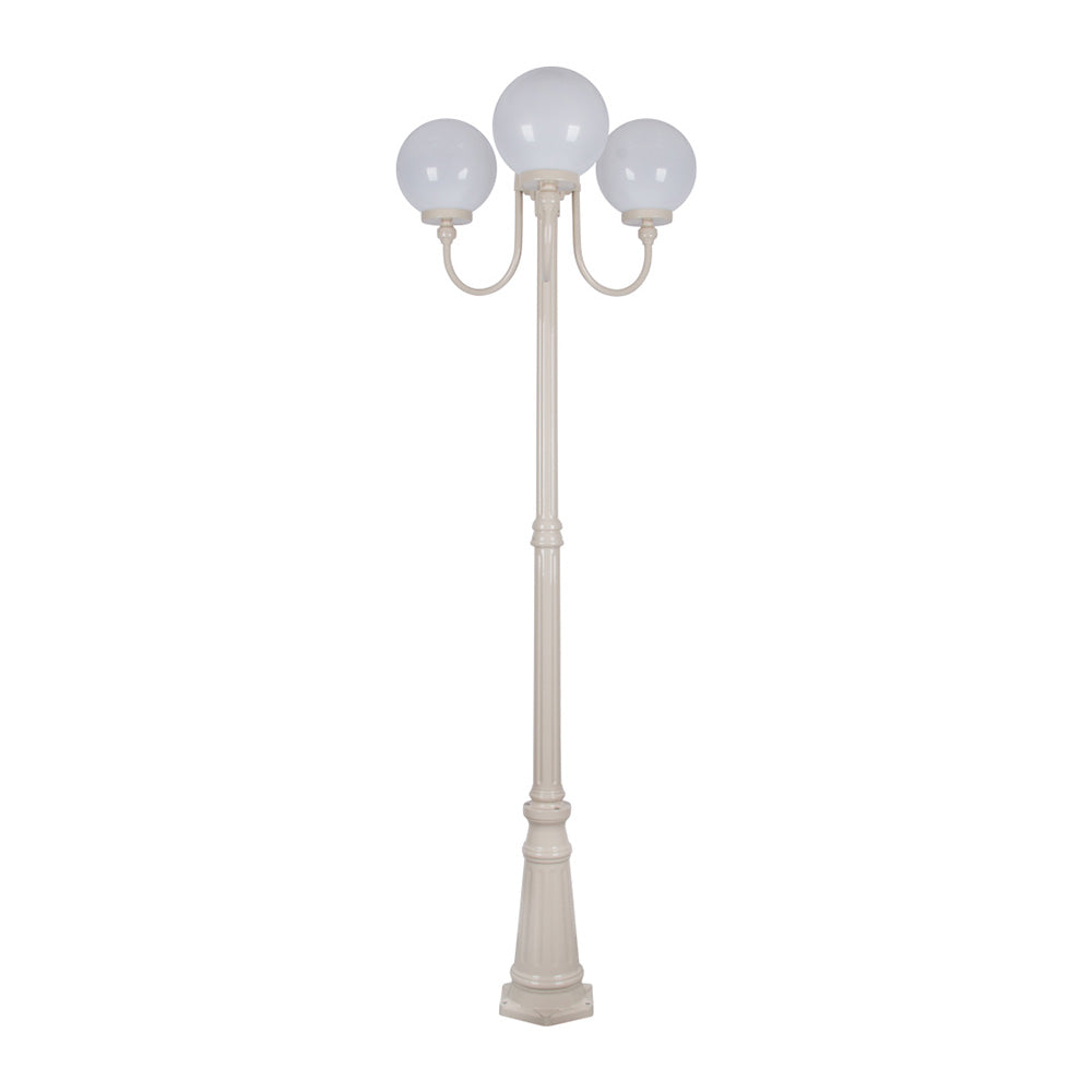 Buy Post Lights Australia Lisbon Post 3 Lights Up Bracket H2250mm W250mm Beige Aluminium - 15758