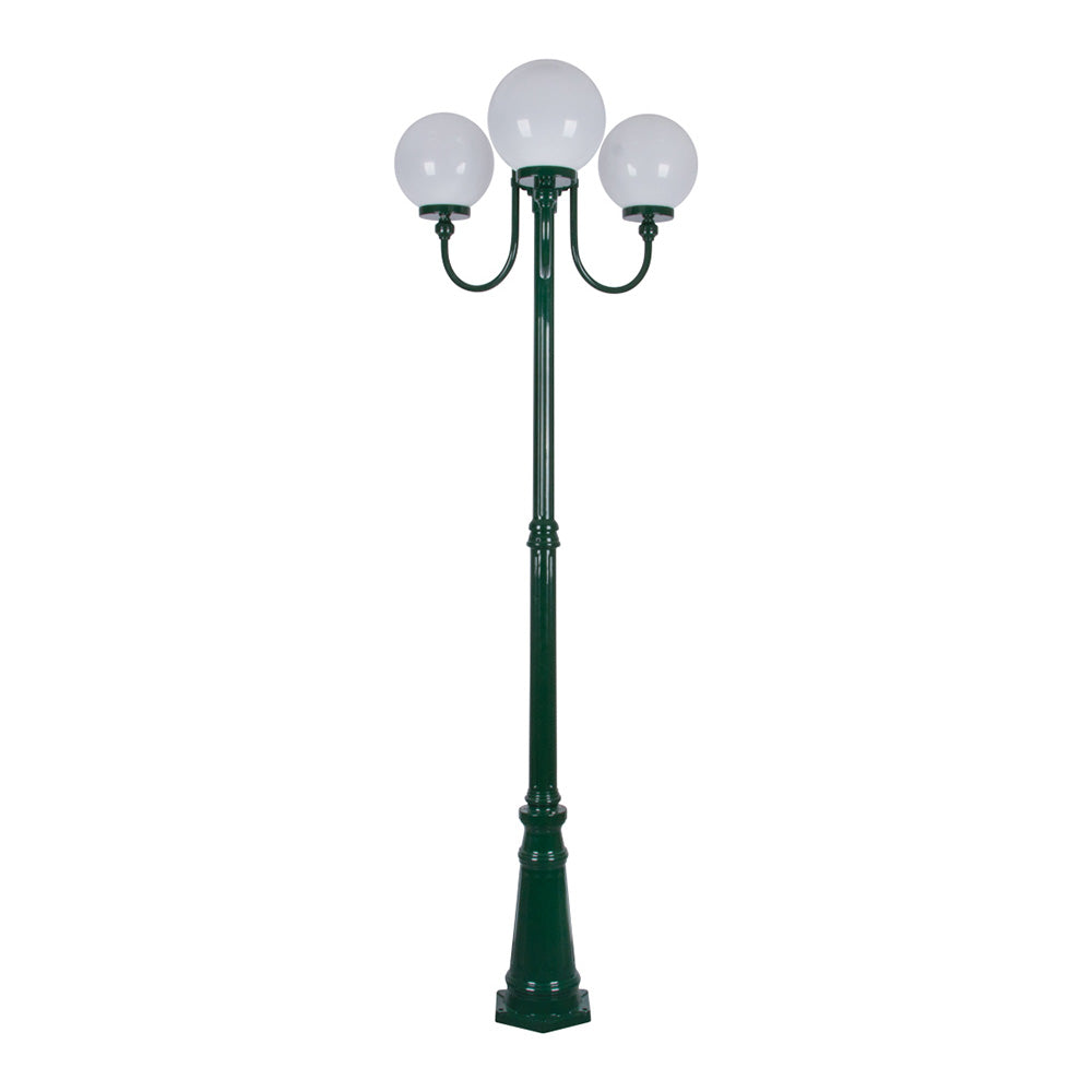 Buy Post Lights Australia Lisbon Post 3 Lights Up Bracket H2250mm W250mm Green Aluminium - 15761