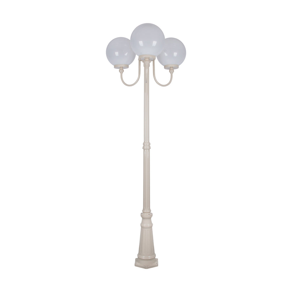 Buy Post Lights Australia Lisbon Post 3 Lights Up Bracket H2250mm W300mm Beige Aluminium - 15764