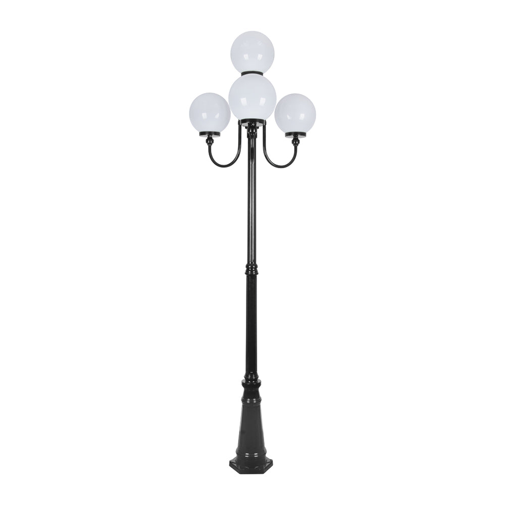 Buy Post Lights Australia Lisbon Post 4 Lights Up Bracket H2500mm W250mm Black Aluminium - 15771