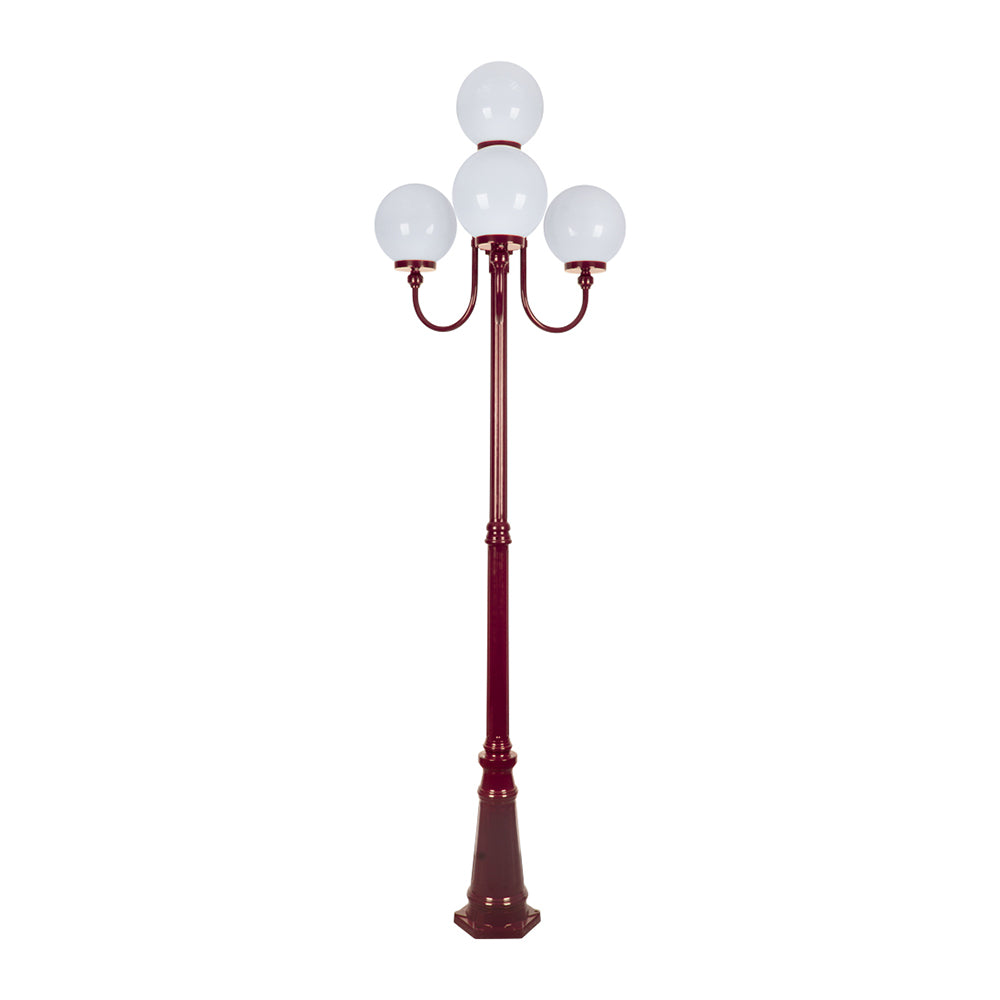 Buy Post Lights Australia Lisbon Post 4 Lights Up Bracket H2500mm W250mm Burgundy Aluminium - 15772