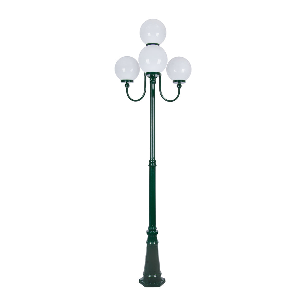 Buy Post Lights Australia Lisbon Post 4 Lights Up Bracket H2500mm W250mm Green Aluminium - 15773