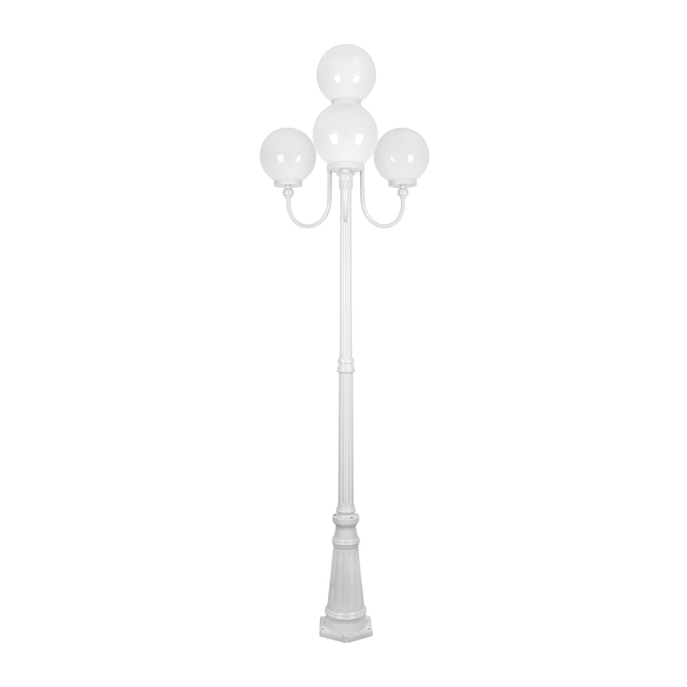 Buy Post Lights Australia Lisbon Post 4 Lights Up Bracket H2500mm W250mm White Aluminium - 15775