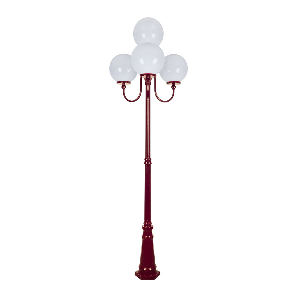 Buy Post Lights Australia Lisbon Post 4 Lights Up Bracket H2500mm W300mm Burgundy Aluminium - 15778