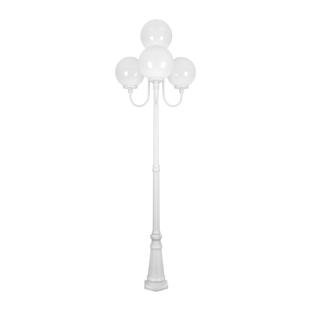 Buy Post Lights Australia Lisbon Post 4 Lights Up Bracket H2500mm W300mm White Aluminium - 15781