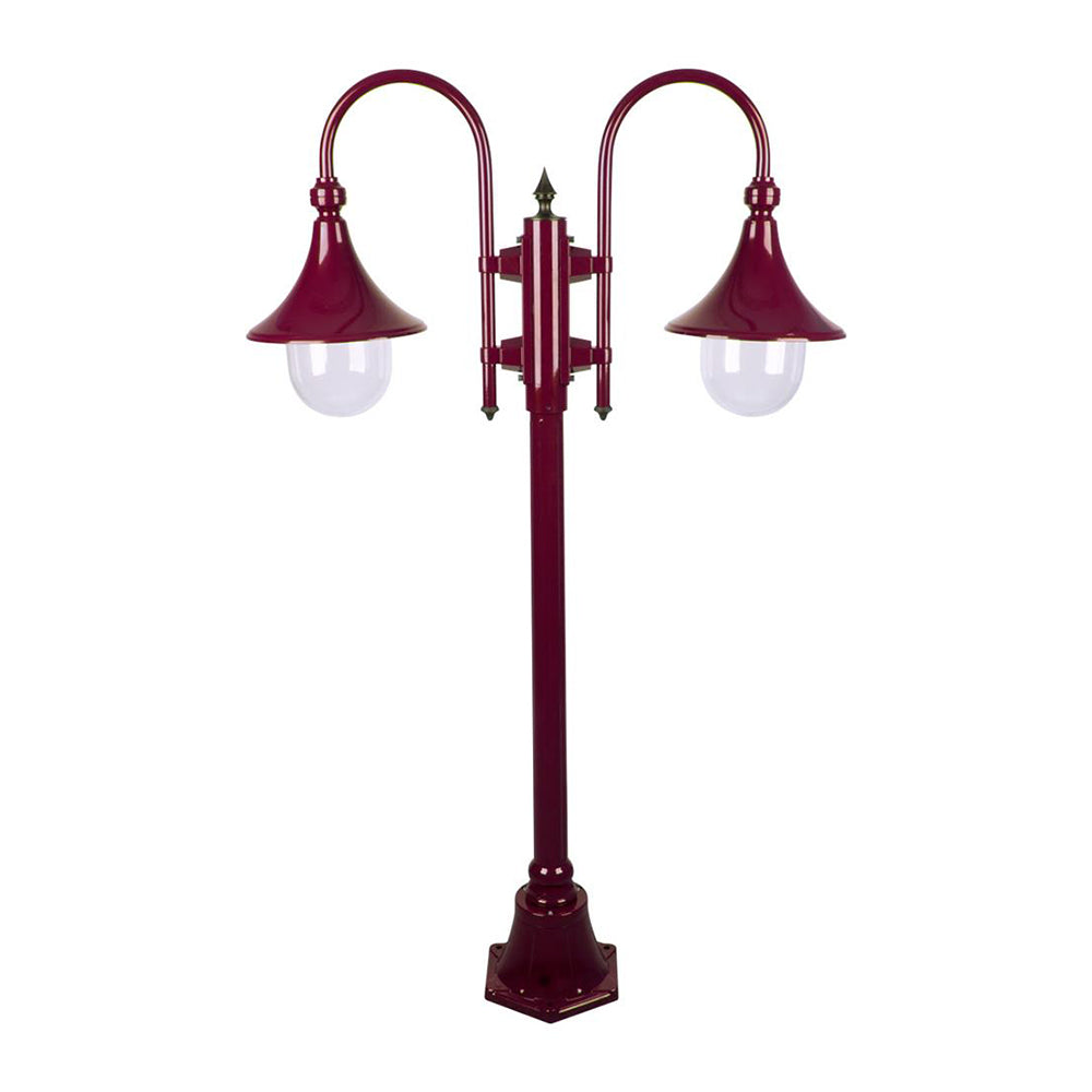 Buy Post Lights Australia Monaco Post 2 Lights H1400mm Burgundy Aluminium - 15826
