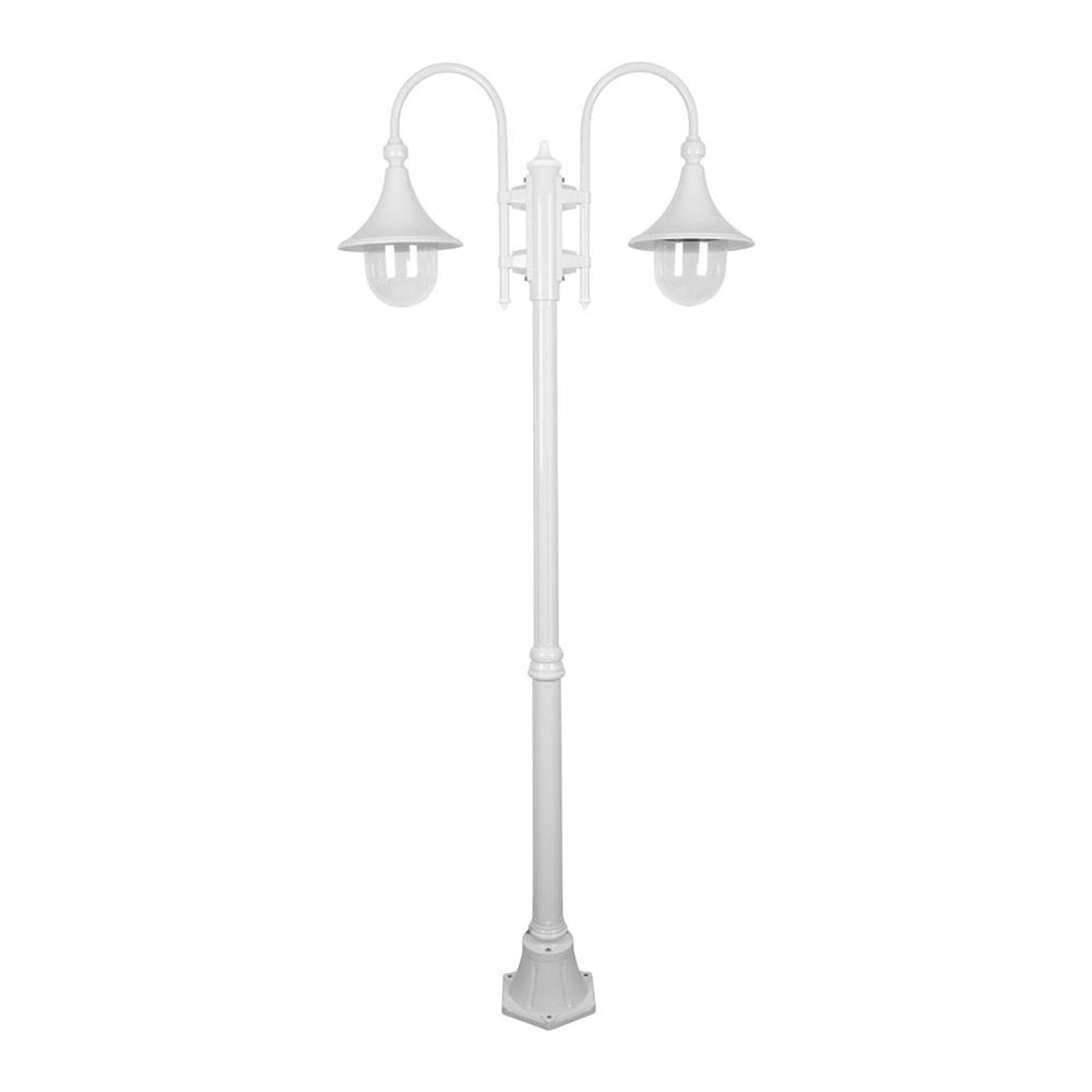 Buy Post Lights Australia Monaco Post 2 Lights H2020mm White Aluminium - 15841