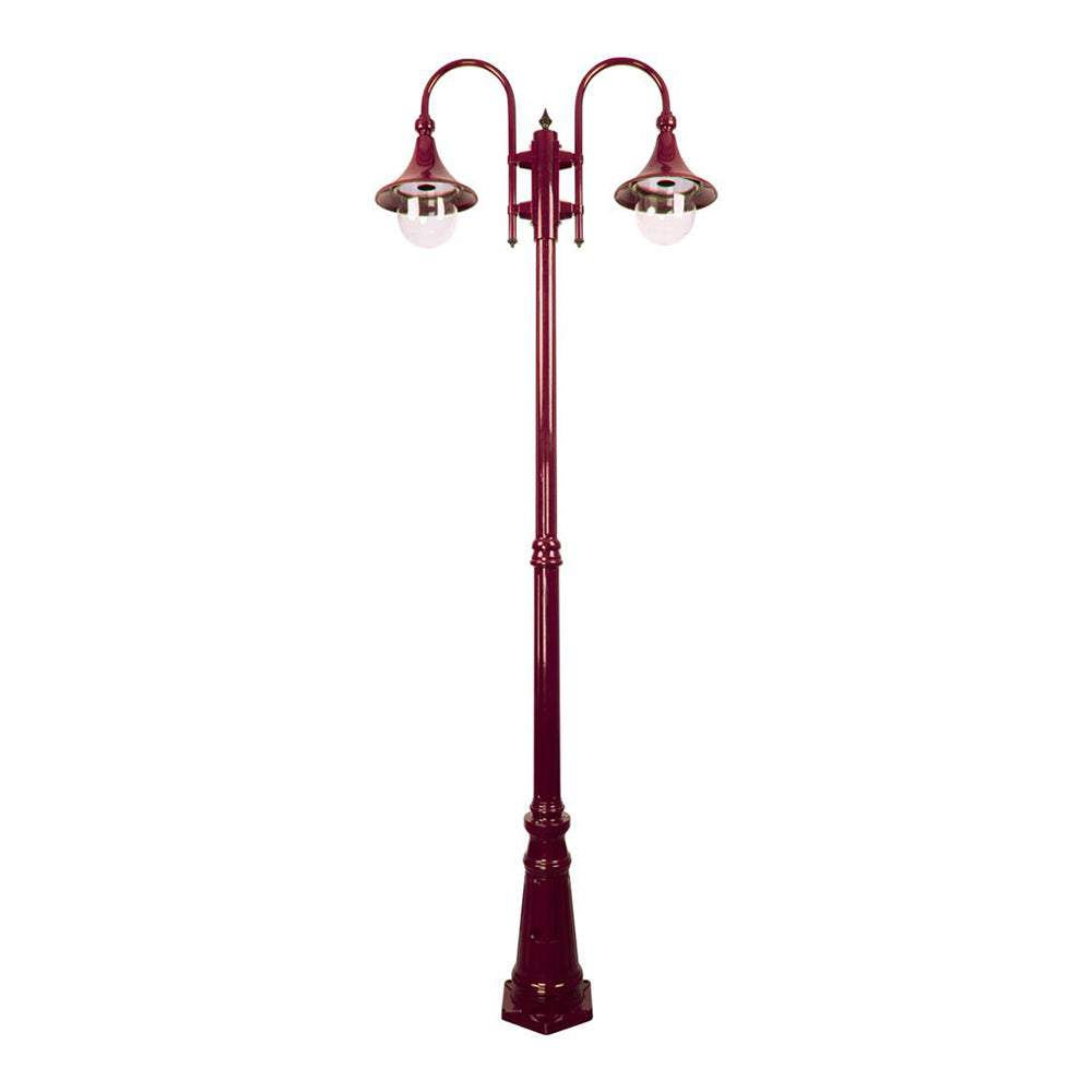 Buy Post Lights Australia Monaco Post 2 Lights H2400mm Burgundy Aluminium - 15850