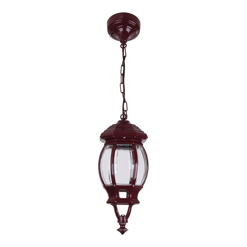 Buy Outdoor Pendant Lights Australia Vienna Outdoor Pendant Light Burgundy Aluminium - 15880
