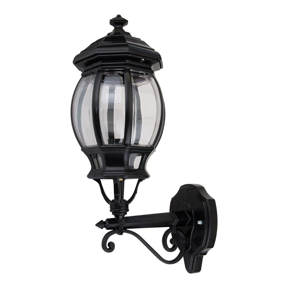 Buy Outdoor Wall Lanterns Australia Vienna Outdoor Wall Lantern Up Bracket H510mm Black Aluminium - 15885