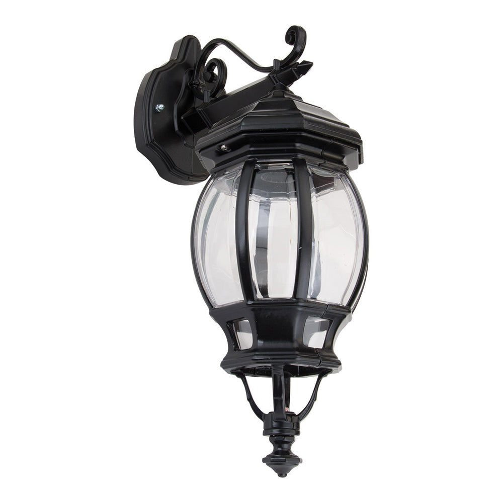 Buy Outdoor Wall Lanterns Australia Vienna Outdoor Wall Lantern Down Bracket H510mm Black Aluminium - 15891