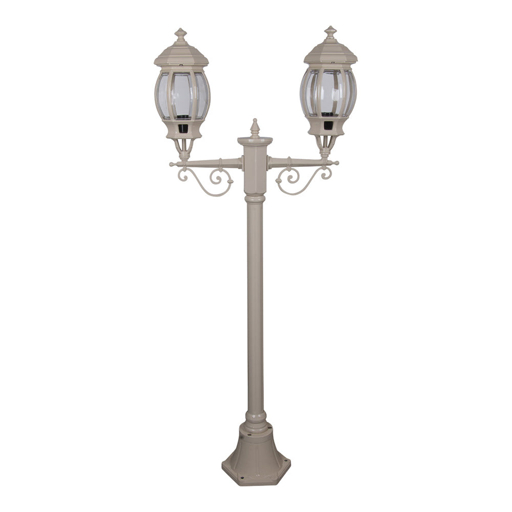 Buy Post Lights Australia Vienna Post 2 Lights H1430mm Beige Aluminium - 15908