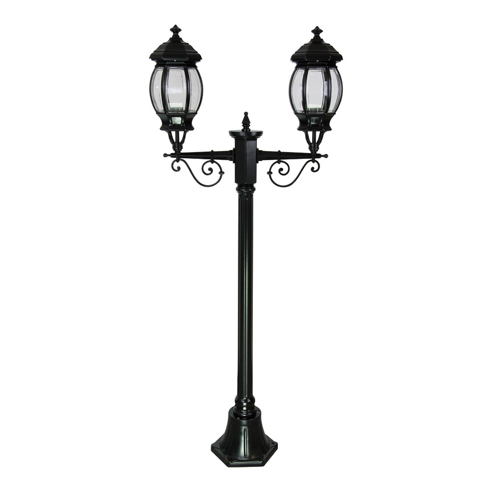Buy Post Lights Australia Vienna Post 2 Lights H1430mm Black Aluminium - 15909