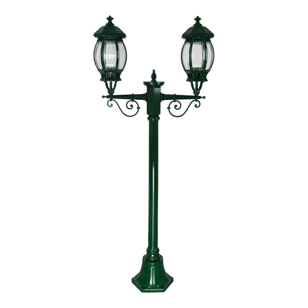 Buy Post Lights Australia Vienna Post 2 Lights H1430mm Green Aluminium - 15911