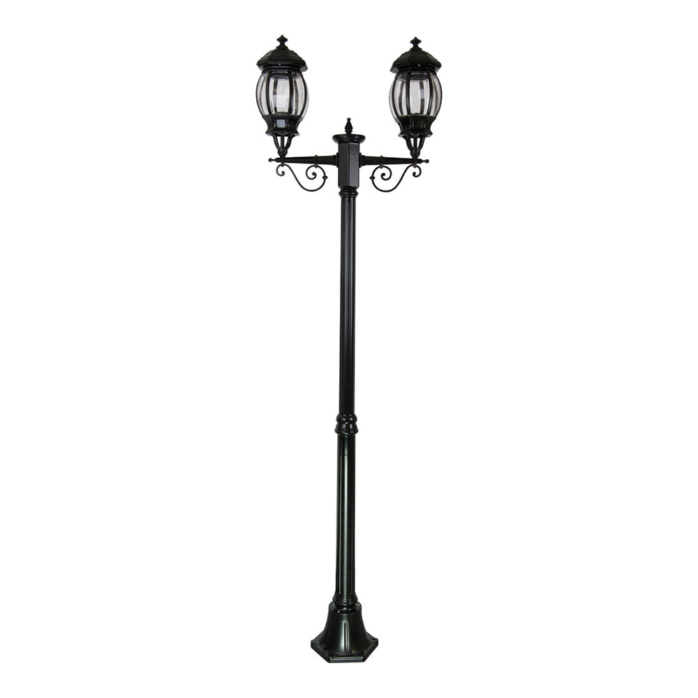 Buy Post Lights Australia Vienna Post 2 Lights H2060mm Black Aluminium - 15921