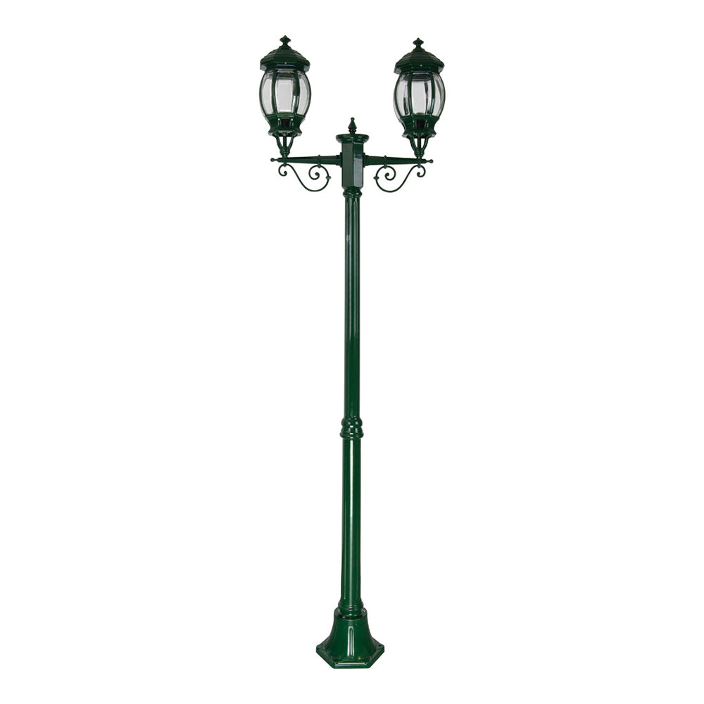 Buy Post Lights Australia Vienna Post 2 Lights H2060mm Green Aluminium - 15923