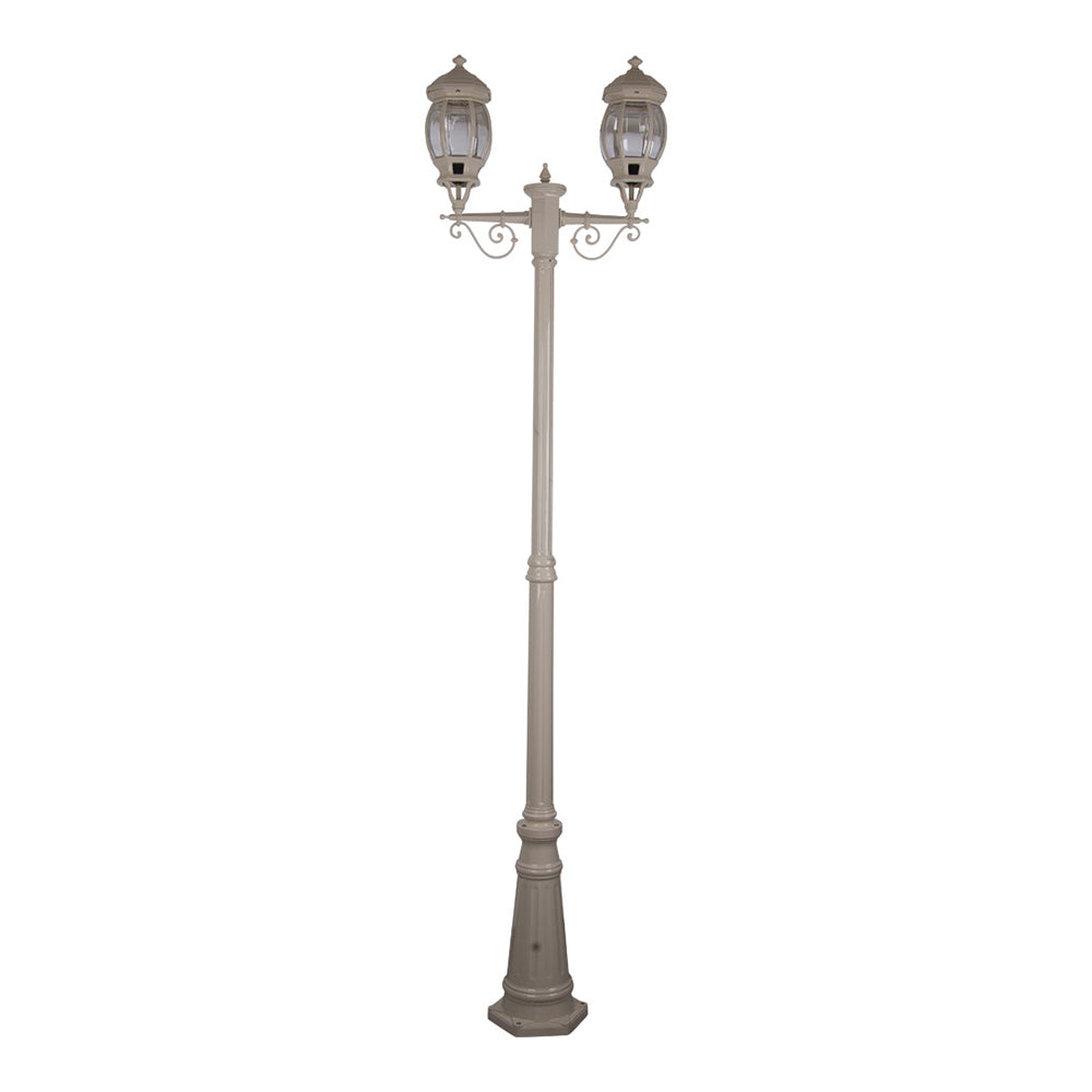Buy Post Lights Australia Vienna Post 2 Lights H2410mm Beige Aluminium - 15932