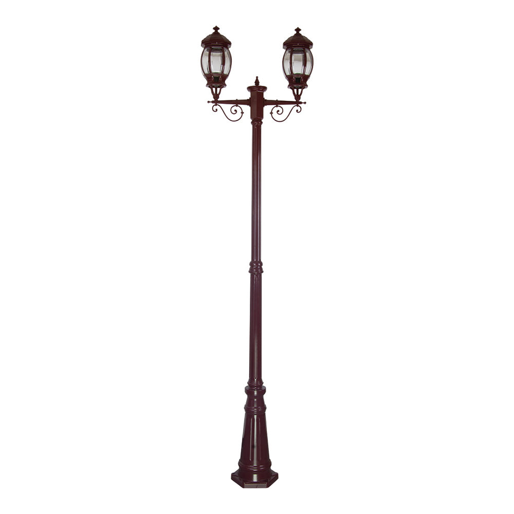 Buy Post Lights Australia Vienna Post 2 Lights H2410mm Burgundy Aluminium - 15934