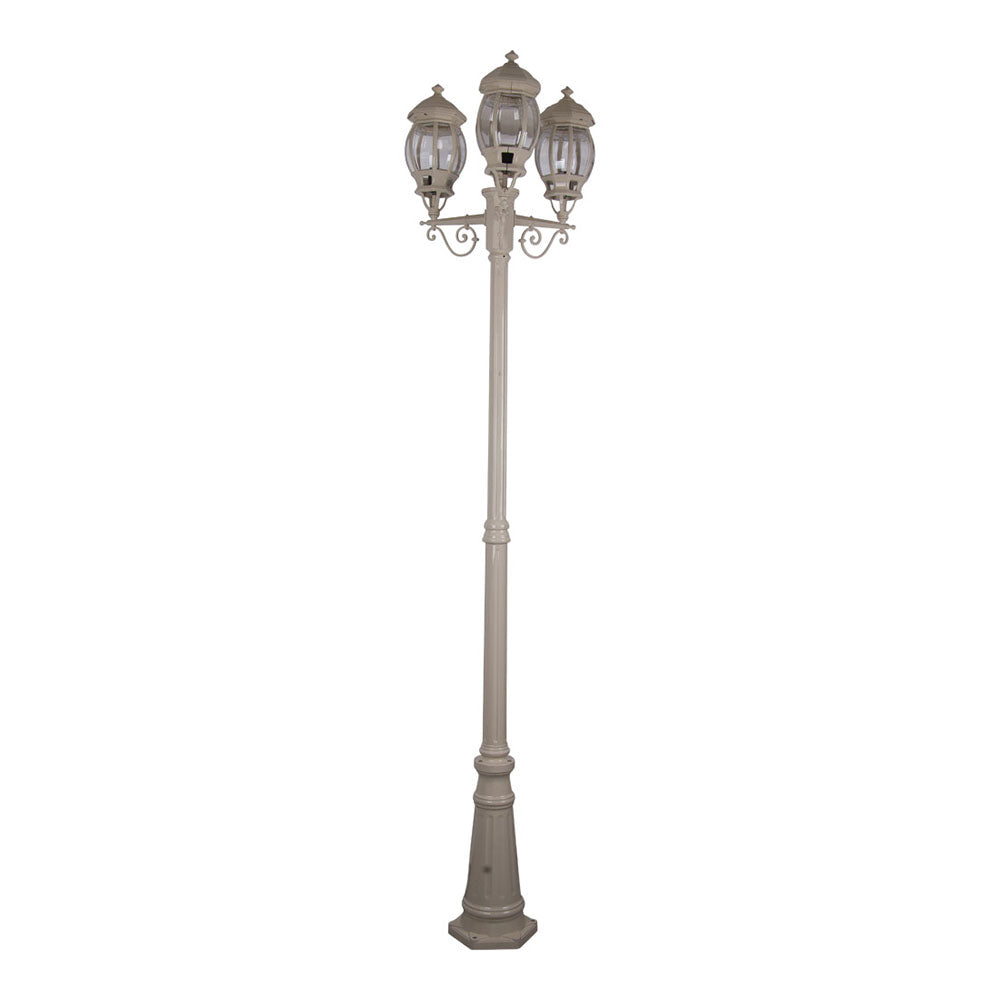 Buy Post Lights Australia Vienna Post 3 Lights H2410mm Beige Aluminium - 15938