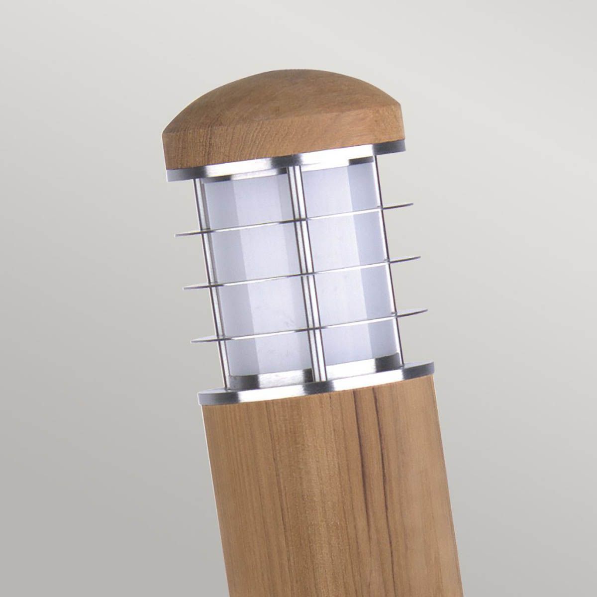 Poole Light Mini Bollard Teak and Stainless Steel - GZ-POOLE-MB