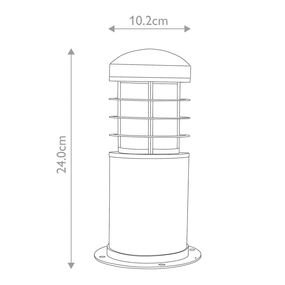 Poole Light Mini Bollard Teak and Stainless Steel - GZ-POOLE-MB
