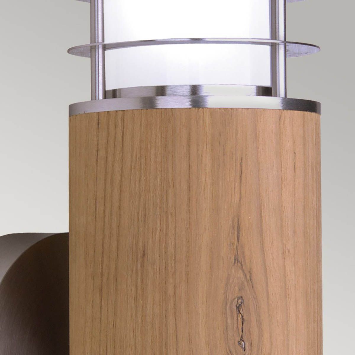 Poole Light Vanity Light Teak and Stainless - GZ-POOLE-W