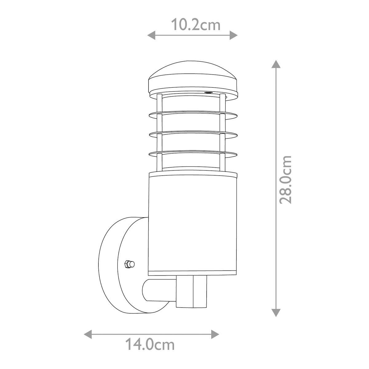 Poole Light Vanity Light Teak and Stainless - GZ-POOLE-W