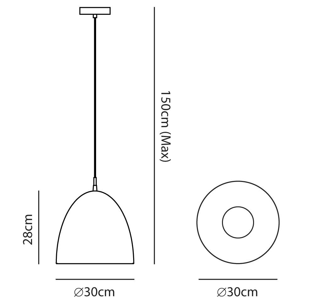 Helios Pendant Light Black Gloss - SE S/HELIOS/GL/BK