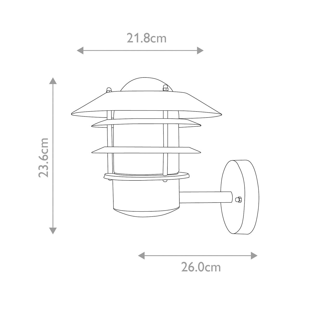 Helsingor Light Wall Lantern Silver - HELSINGOR